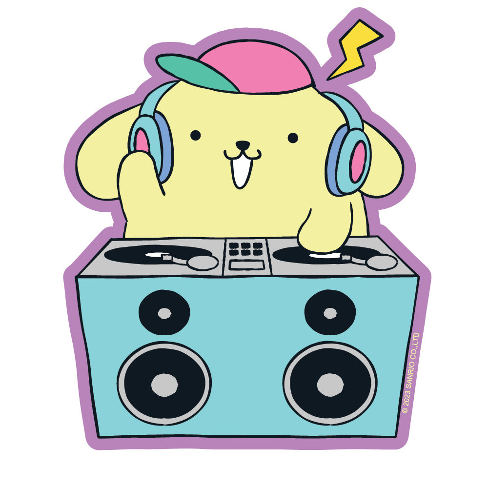 DJ Pompompurin Vinyl Sticker Decal