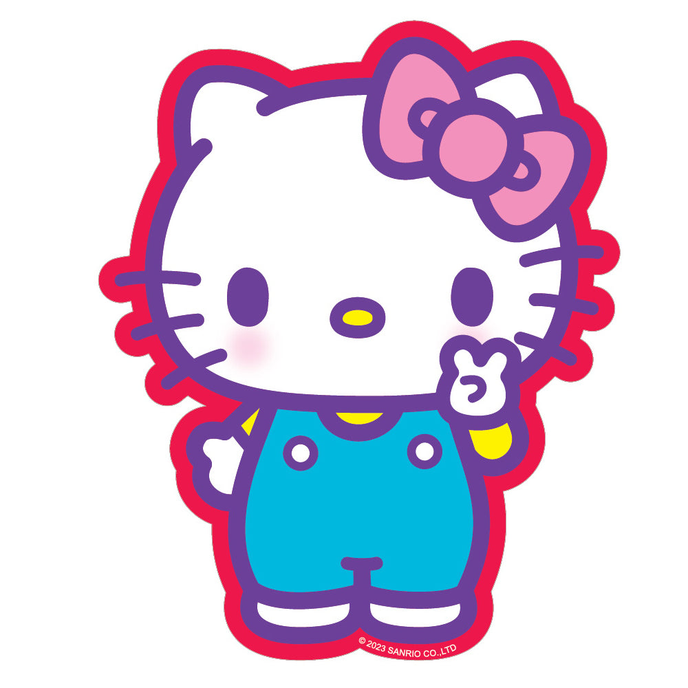 Hello Kitty Peace Sign Vinyl Sticker Decal