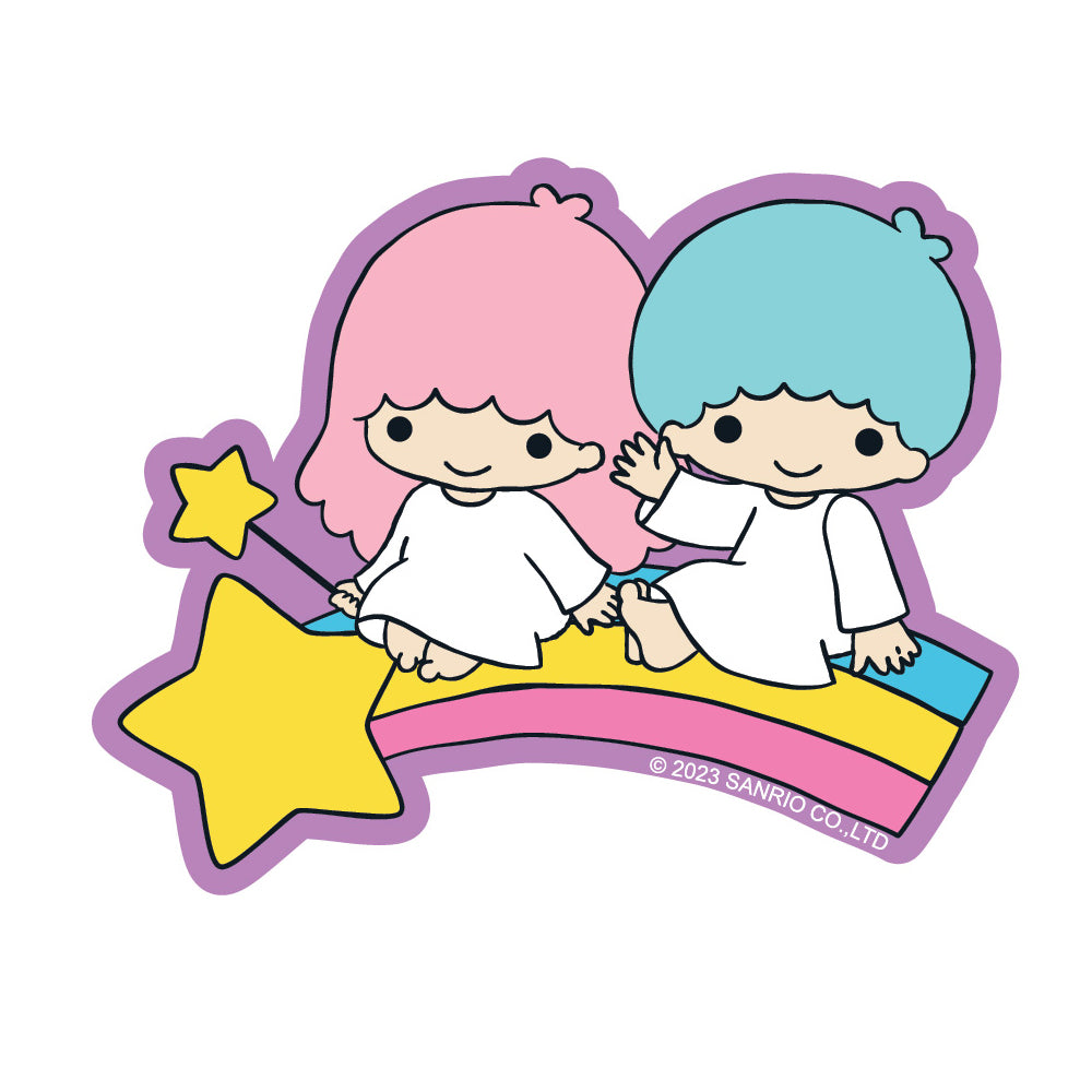 Little Twin Stars Rainbow Ride Vinyl Sticker Decal