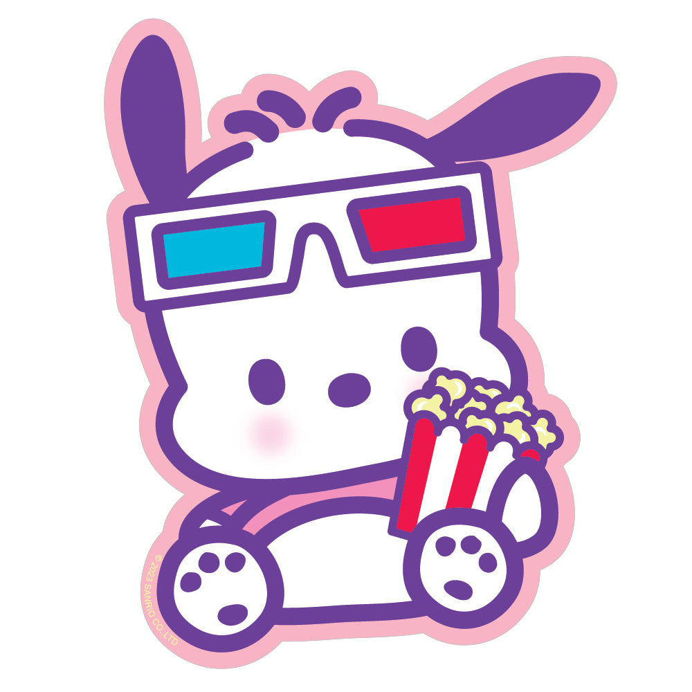 Pochacco Loves Movies Vinyl Sticker Decal