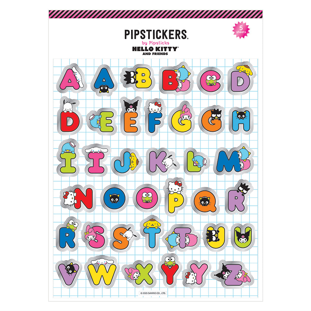 Hello Kitty And Friends Hide And Seek Big Alphabet Stickers