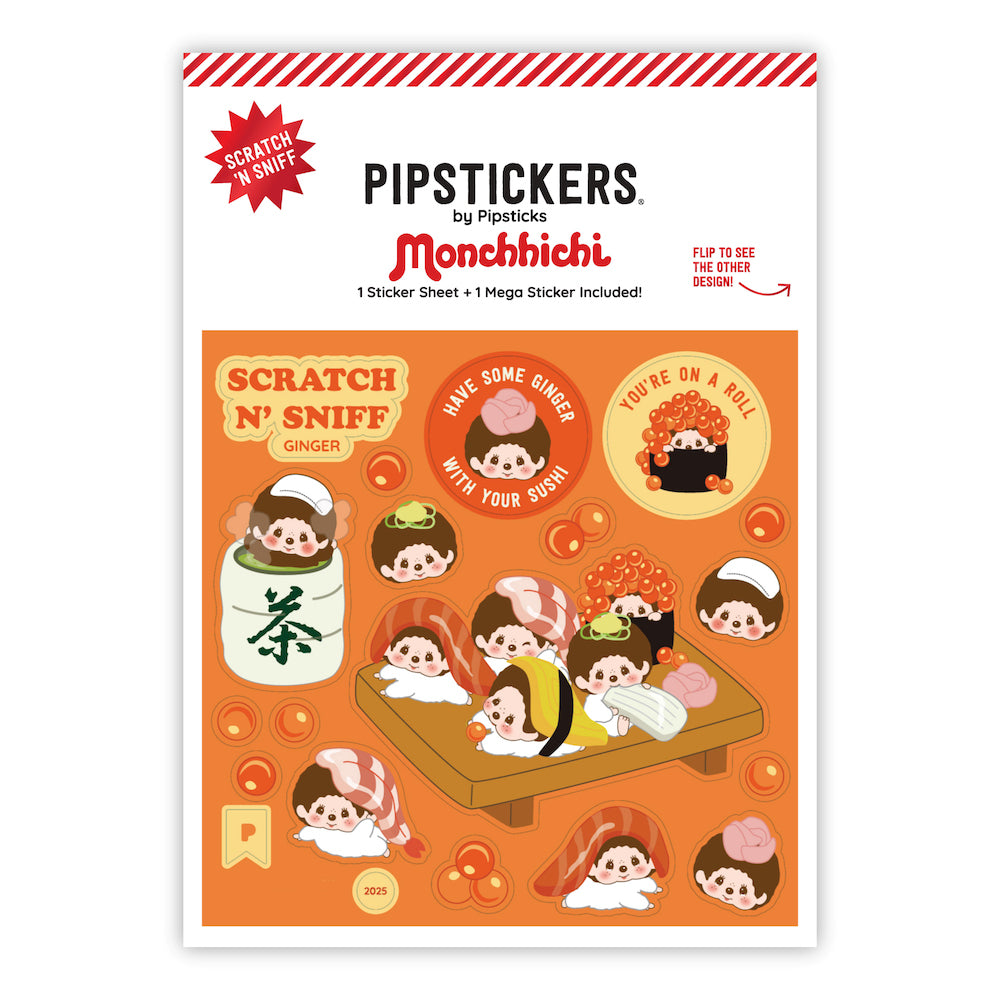 Monchhichi Sushi Scratch And Sniff Stickers
