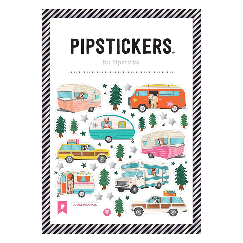 Canines in Campers Stickers
