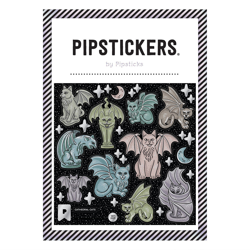 Cathedral Gargoyle Cats Stickers