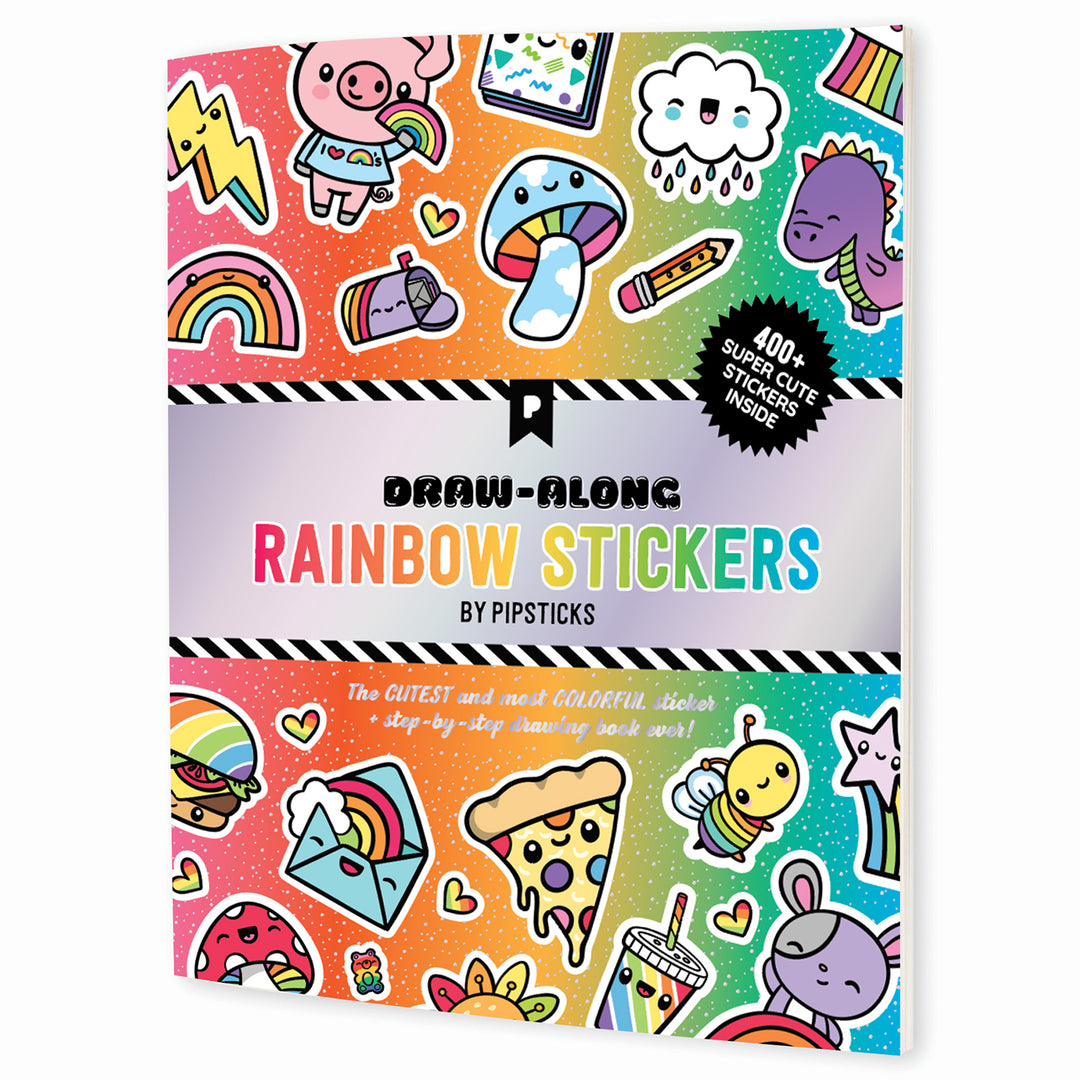 Draw Along Rainbow Sticker Book