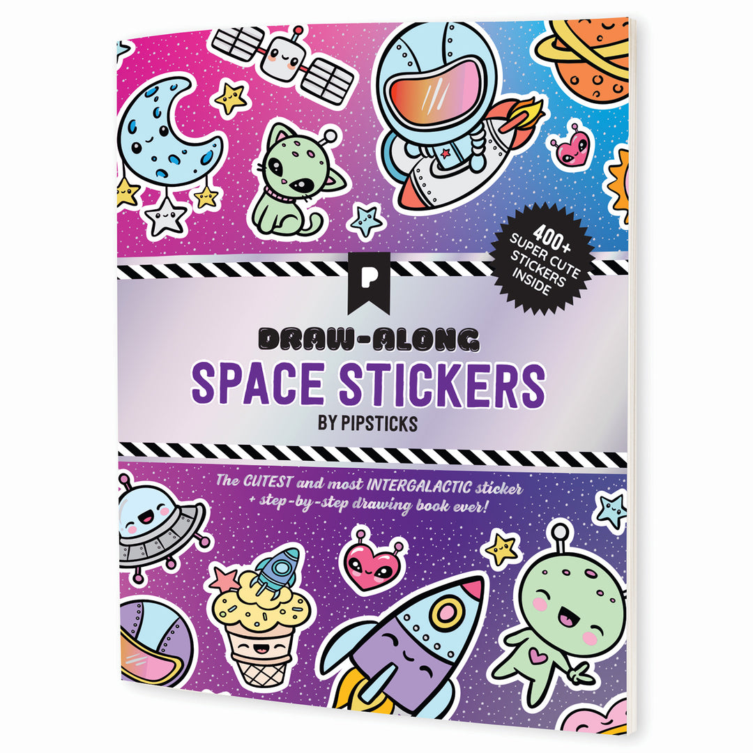 Draw Along Space Sticker Book