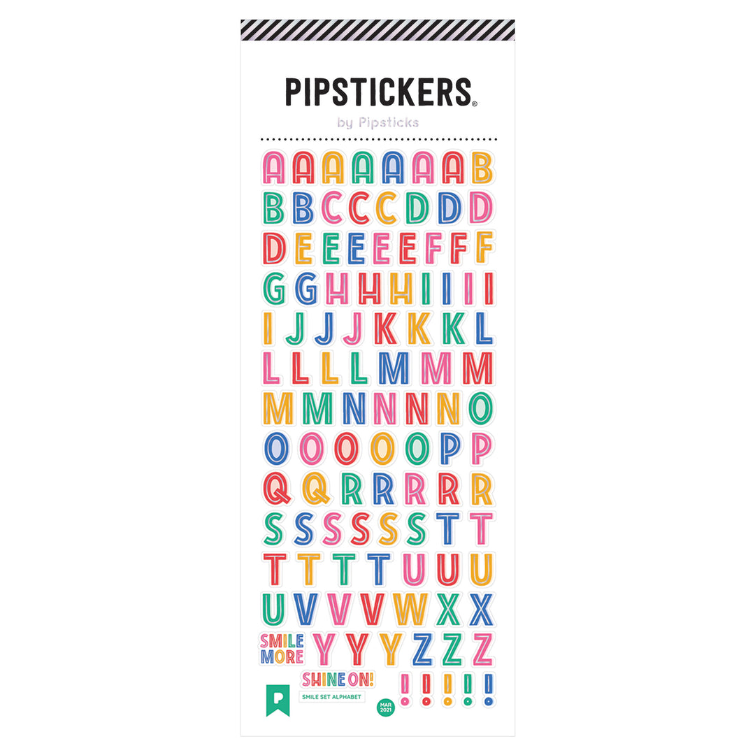 Multicolor Alphabet Stickers