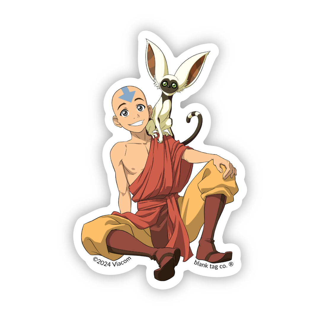 The Avatar Aang And Momo Vinyl Sticker Decal