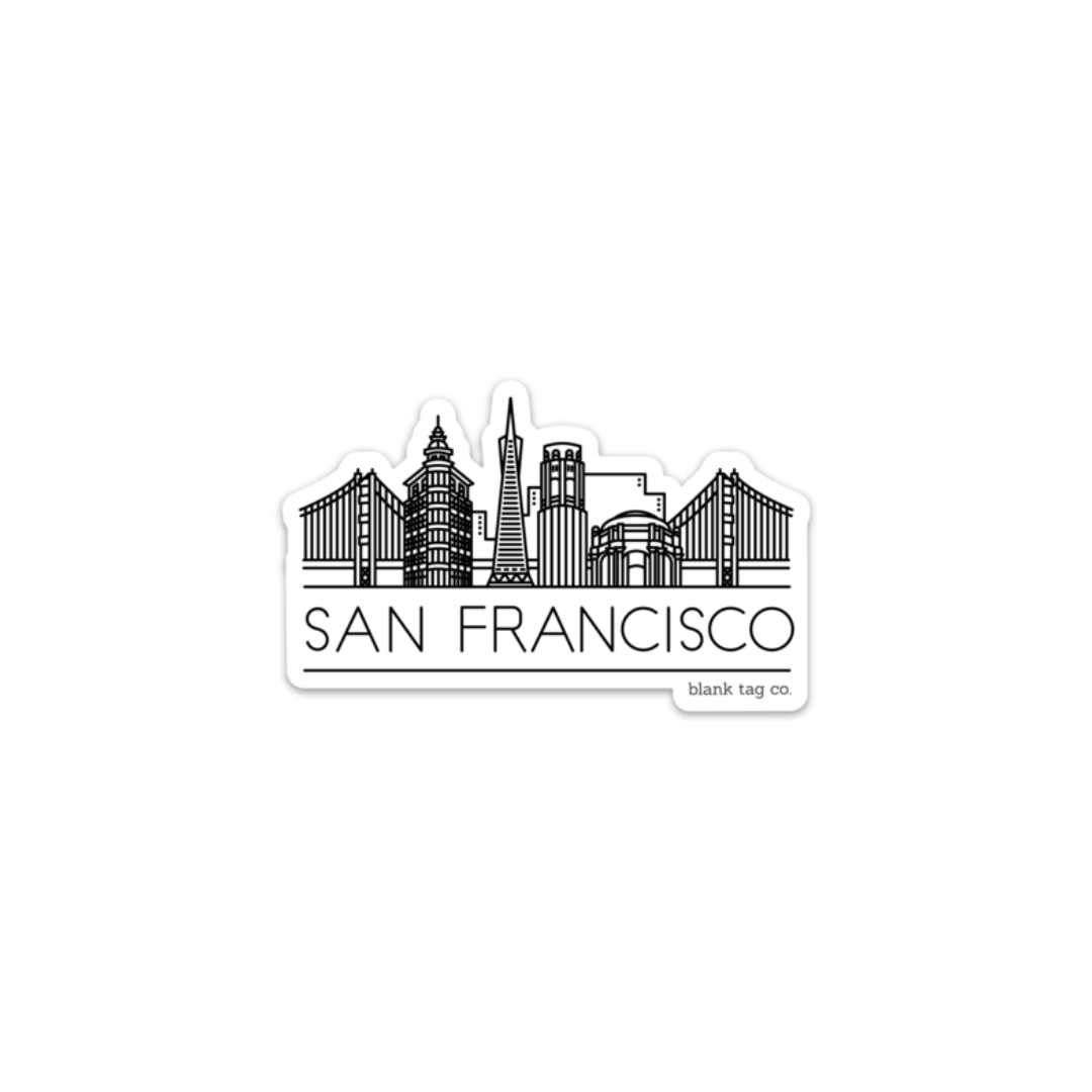 The San Francisco Skyline Vinyl Sticker Decal