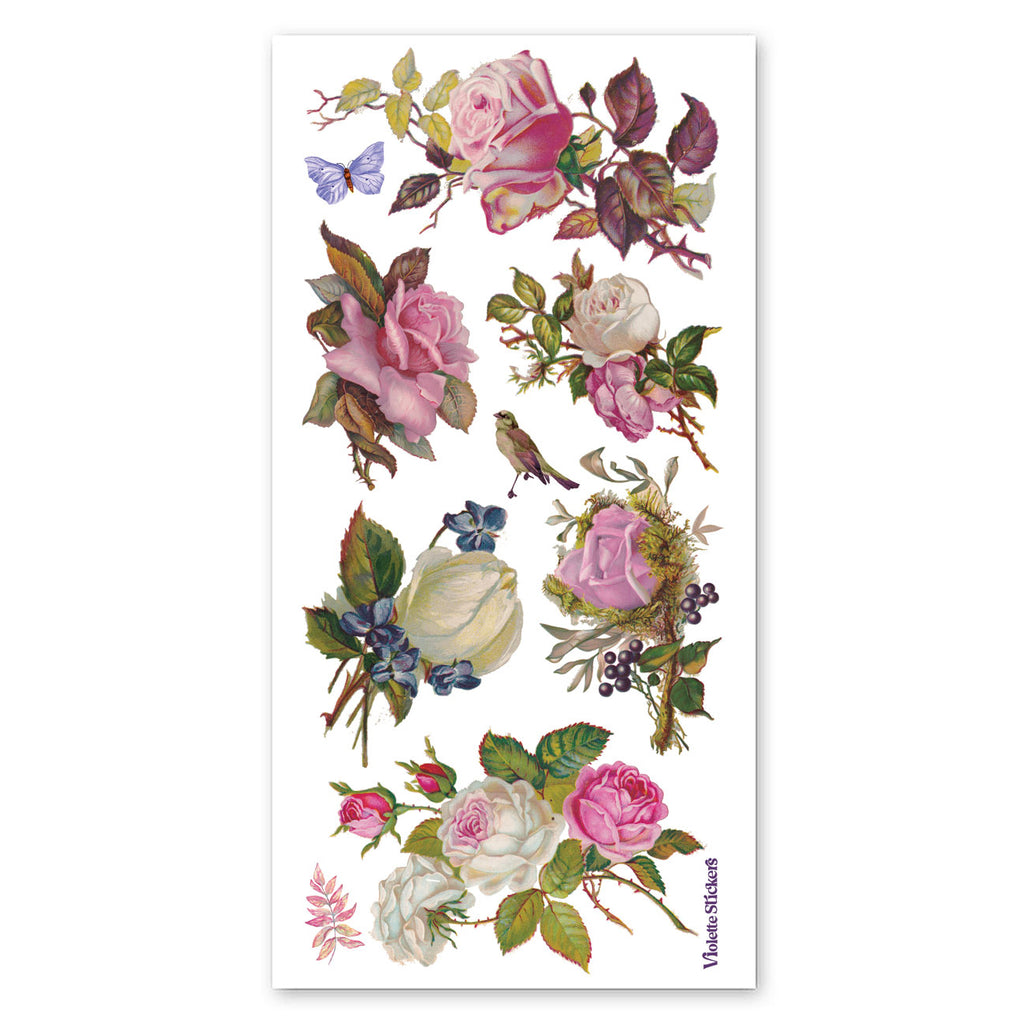 Shabby Chic Floral Stickers – Sticker Planet