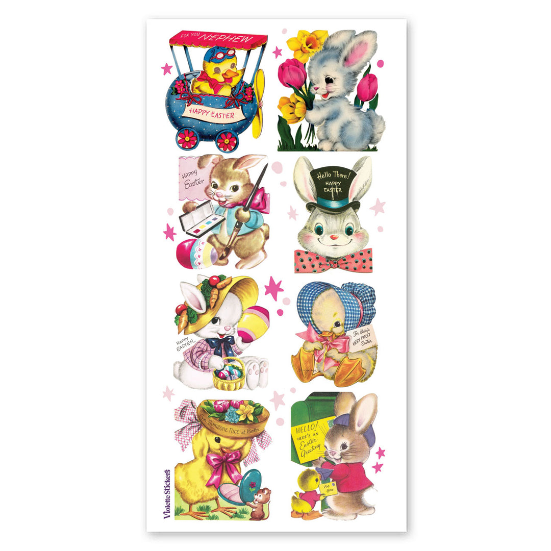 Vintage Easter Greetings Stickers