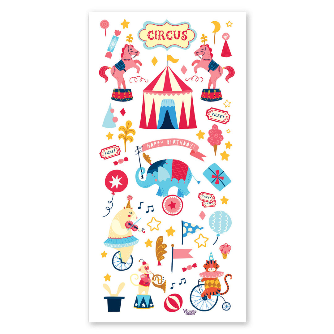 Mini Circus Animal Stickers