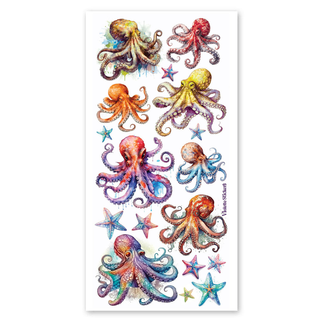 Octopus And Starfish Stickers