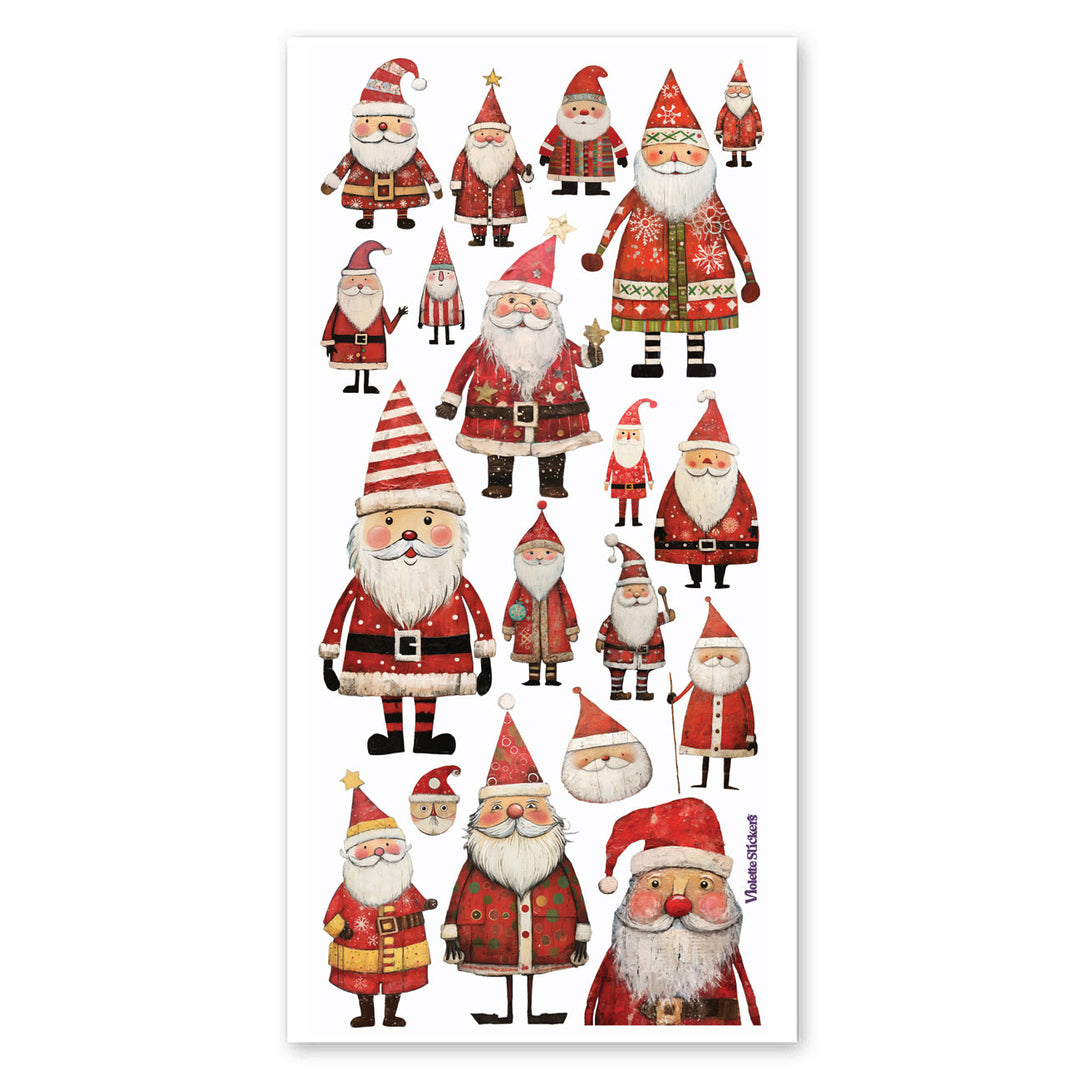 Crafty Vintage Santas Stickers