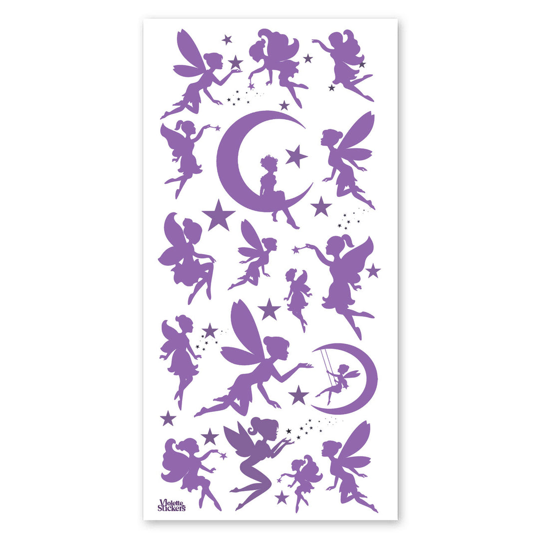 Purple Foil Fairy Stickers