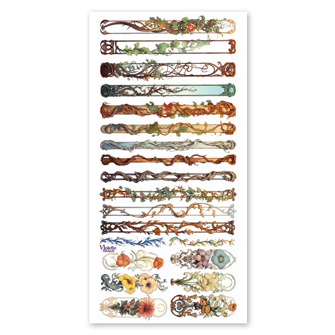 Art Nouveau Borders Stickers