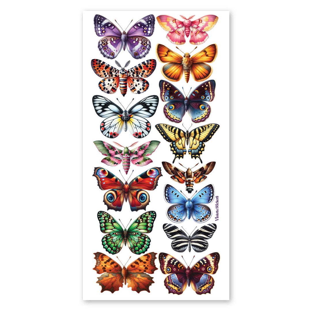 Crystalline Butterflies Sparkly Stickers