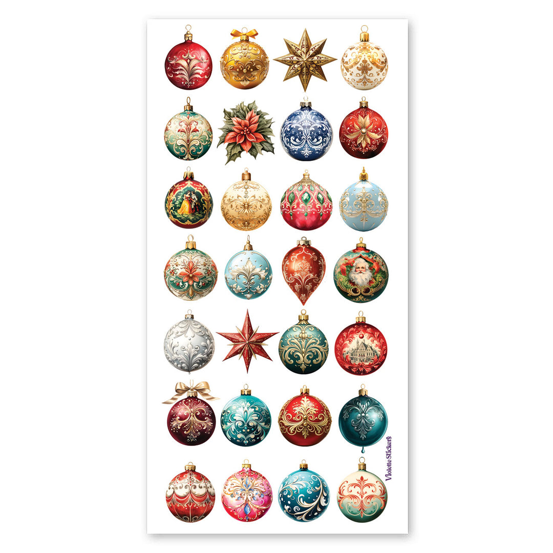 Crystalline Ornaments Sparkly Stickers