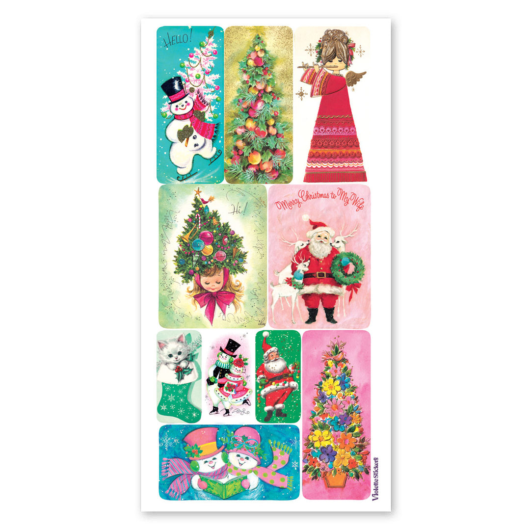 Crystalline Christmas Greetings Sparkly Stickers