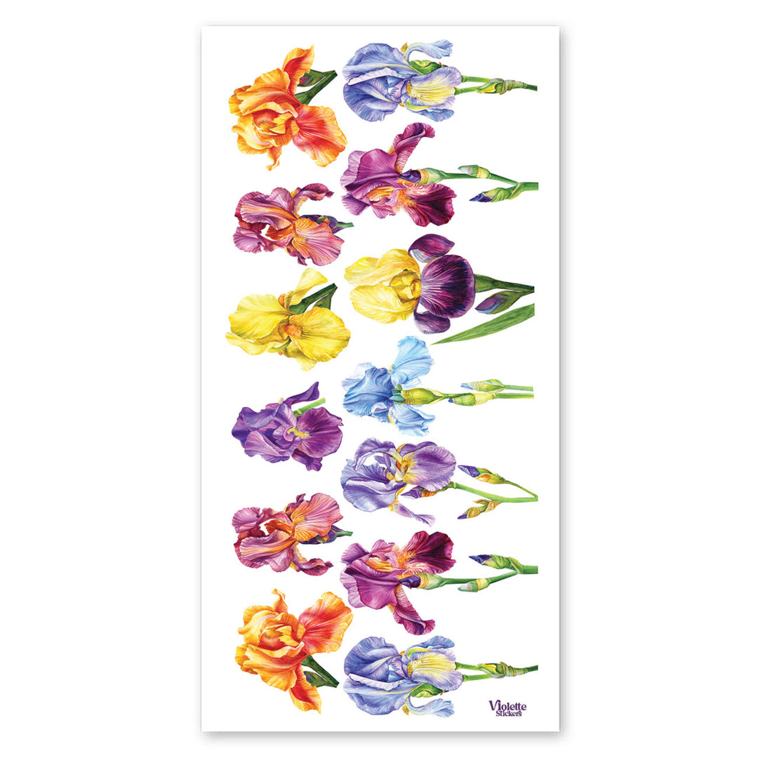 Iris Flower Stickers