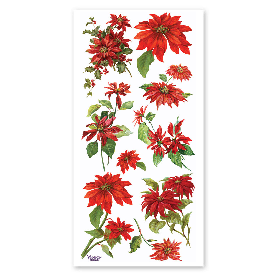 Poinsettia Stickers