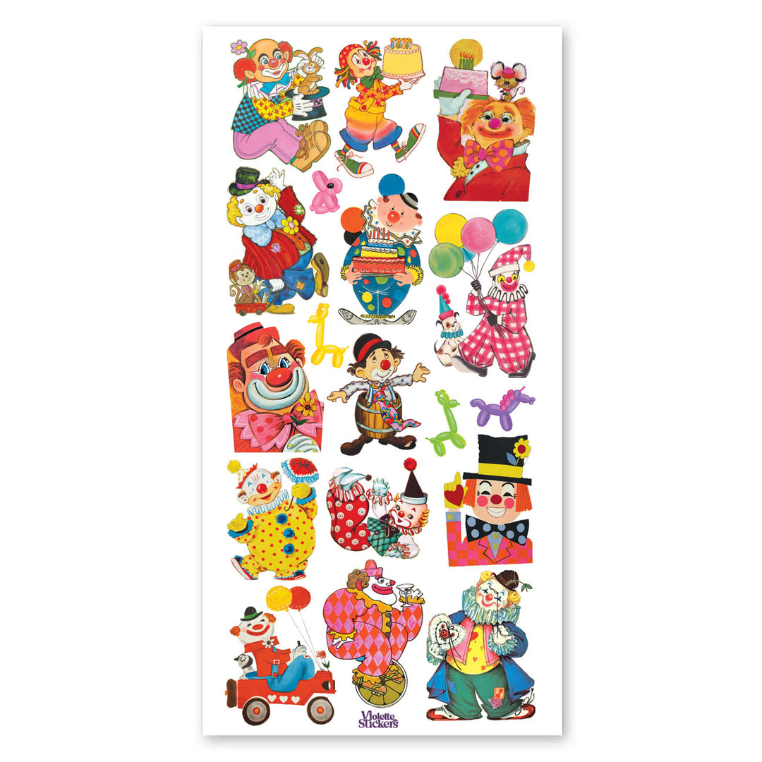 Clown Party Greetings Sticker