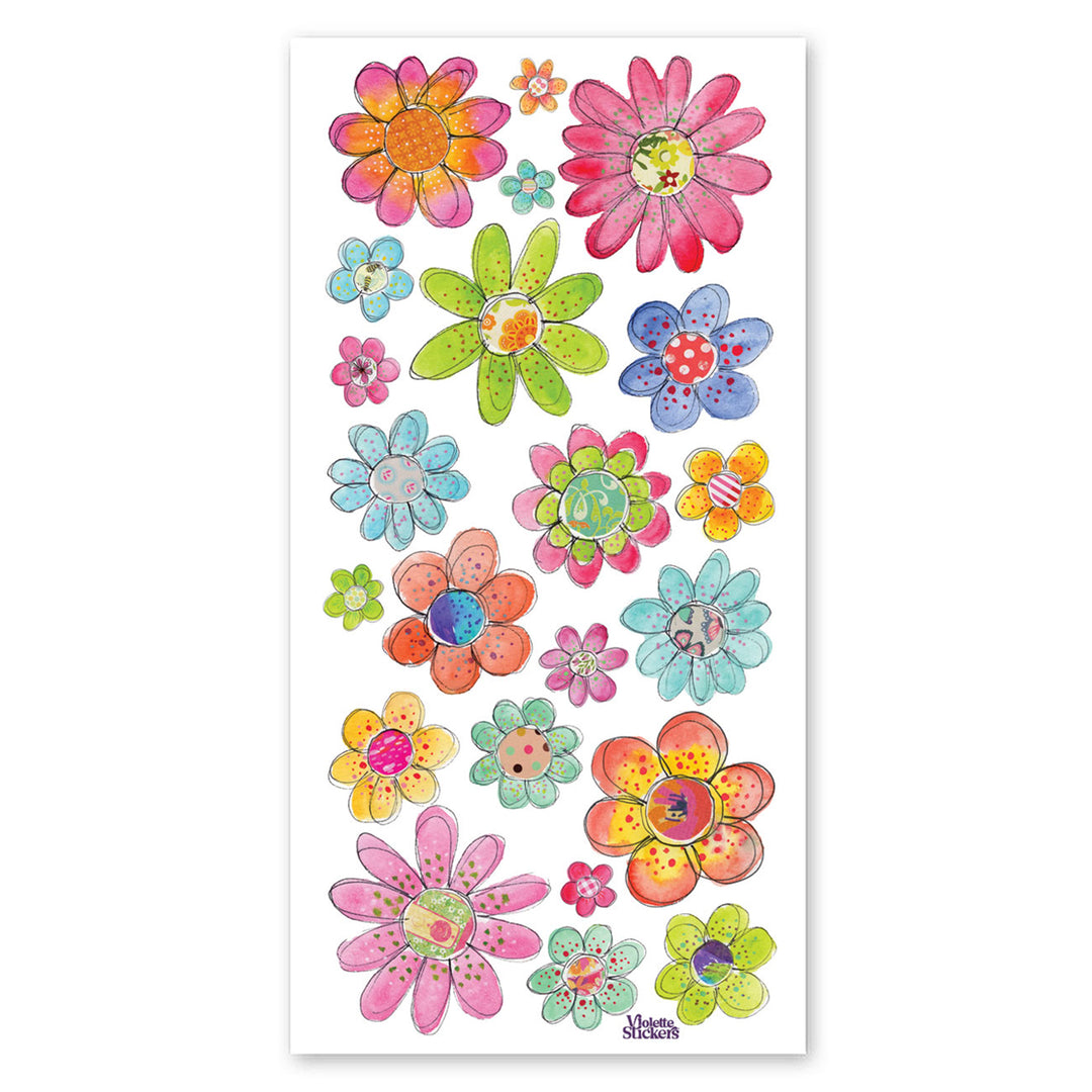 Doodle Flowers Stickers