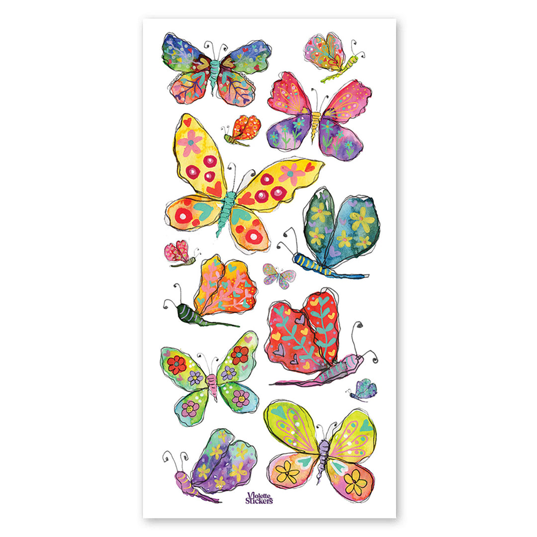 Doodle Butterflies Stickers