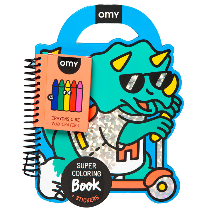 Dino Super Coloring And Stickering Book