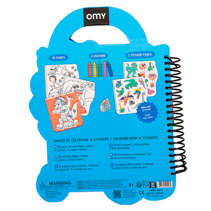 Dino Super Coloring And Stickering Book