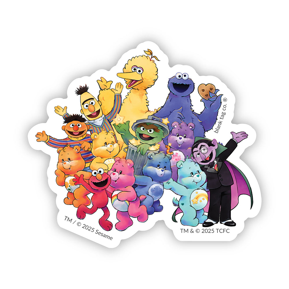 Care Bears And Sesame Street Group Vinyl Sticker Decal