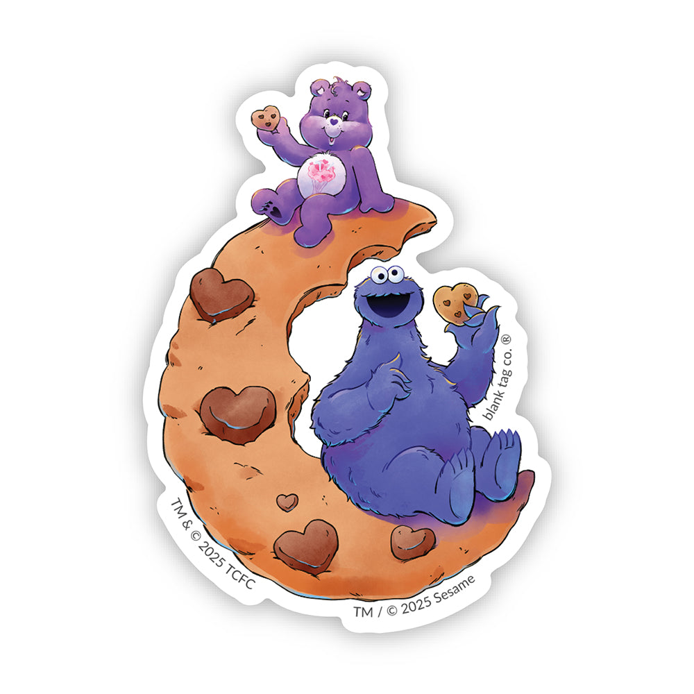 Share Bear And Cookie Monster On A Cookie Vinyl Sticker Decal