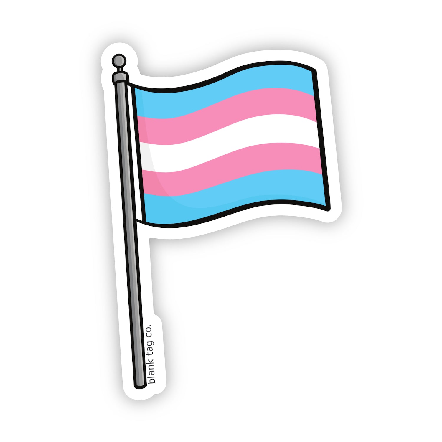 Trans Sticker Design The Transgender Pride Flag Vinyl Sticker Decal – Sticker Planet