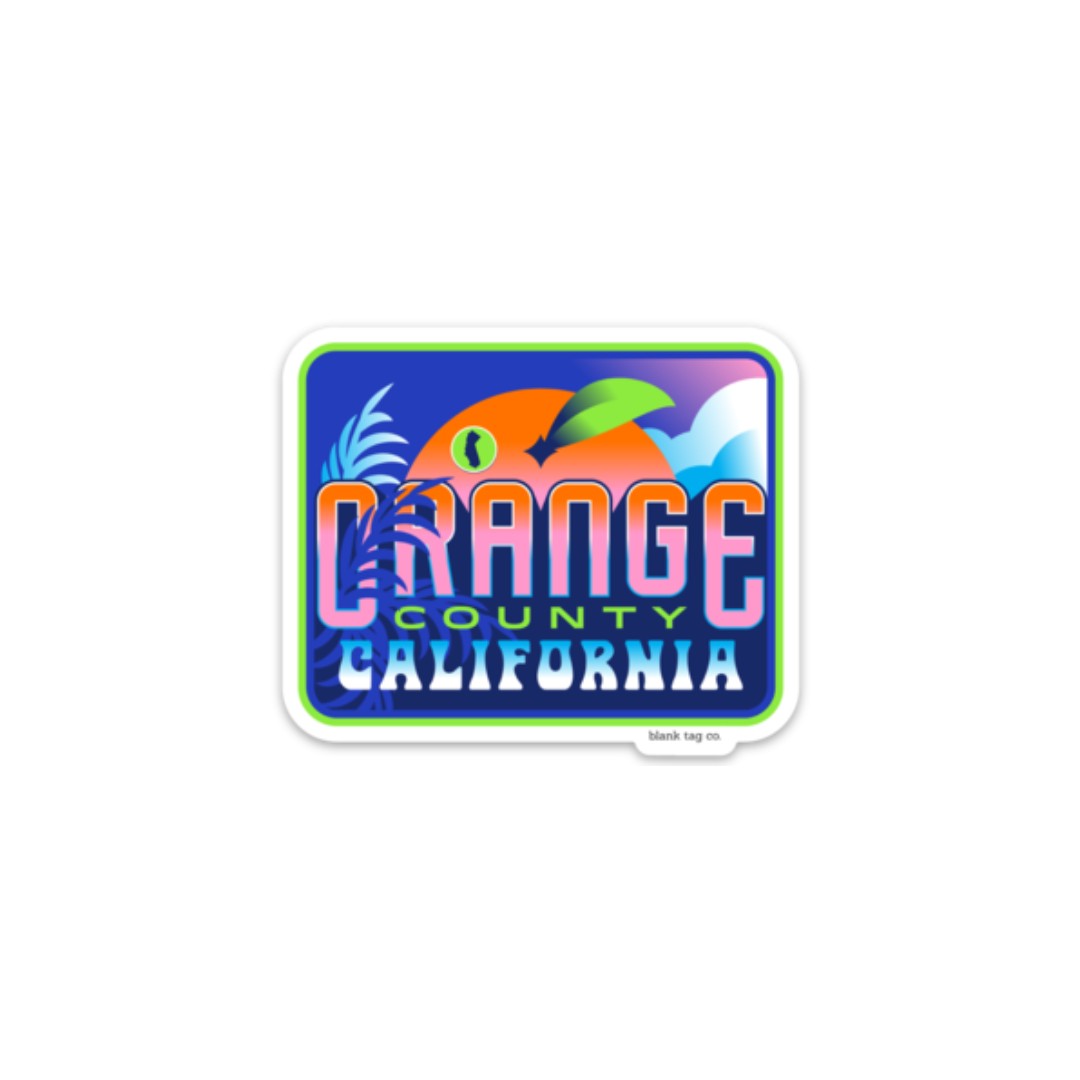 The Orange County California Badge Vinyl Sticker Decal