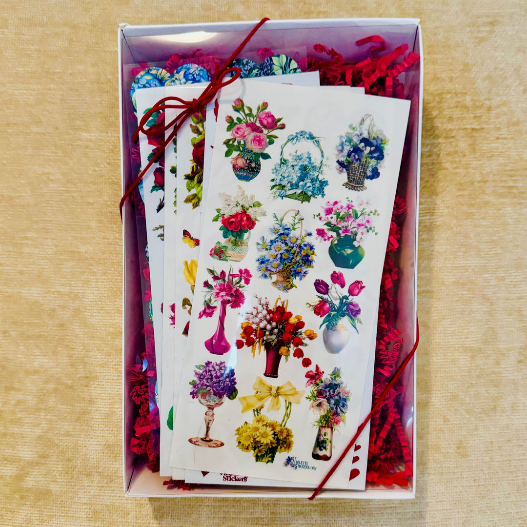 Flower Stickers in a Gift Box