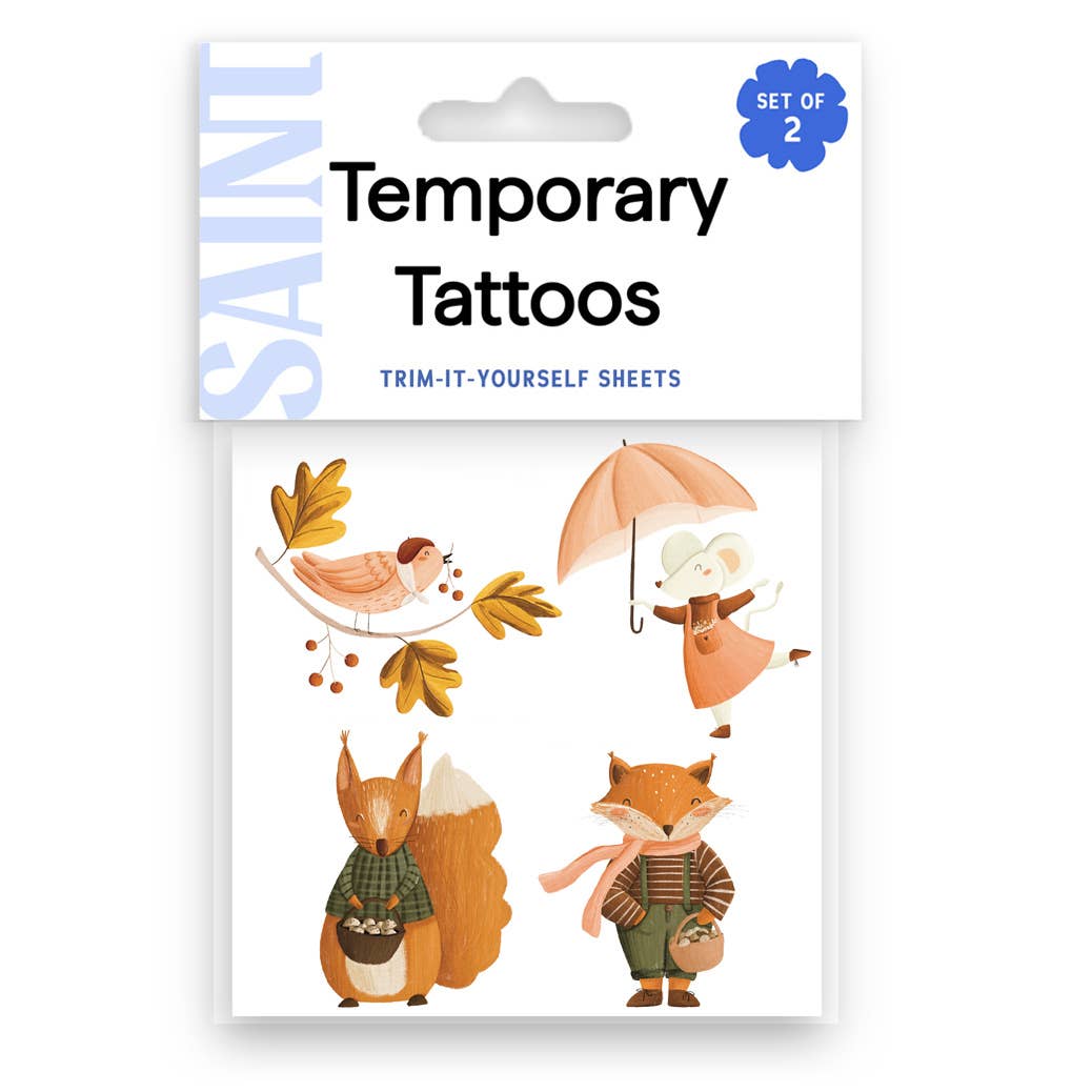 Forest Friends Temporary Tattoos