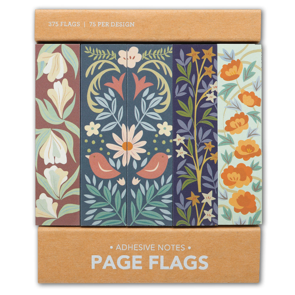 Floral Wallpaper Sticky Page Flags
