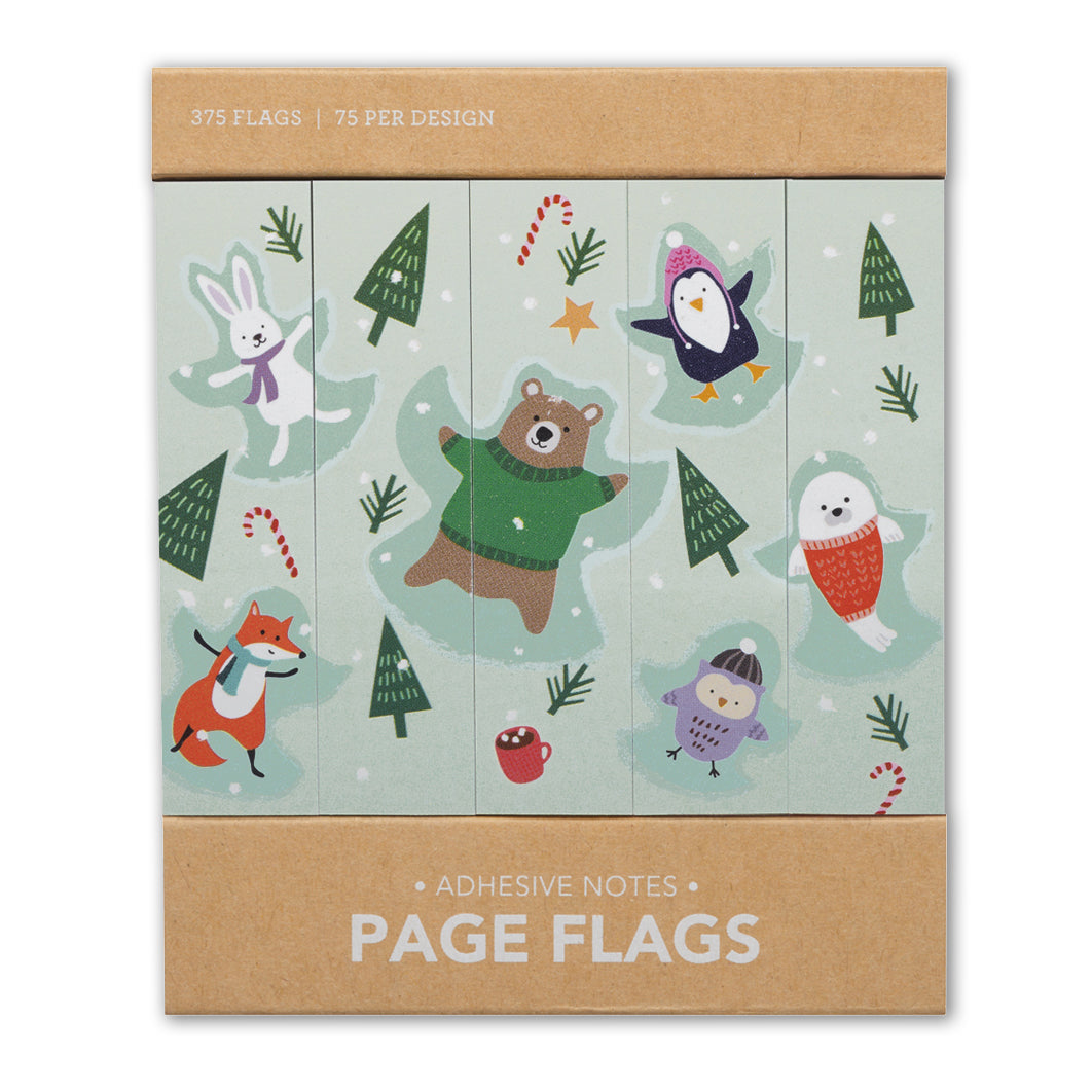 Snow Angels Animals Sticky Page Flags