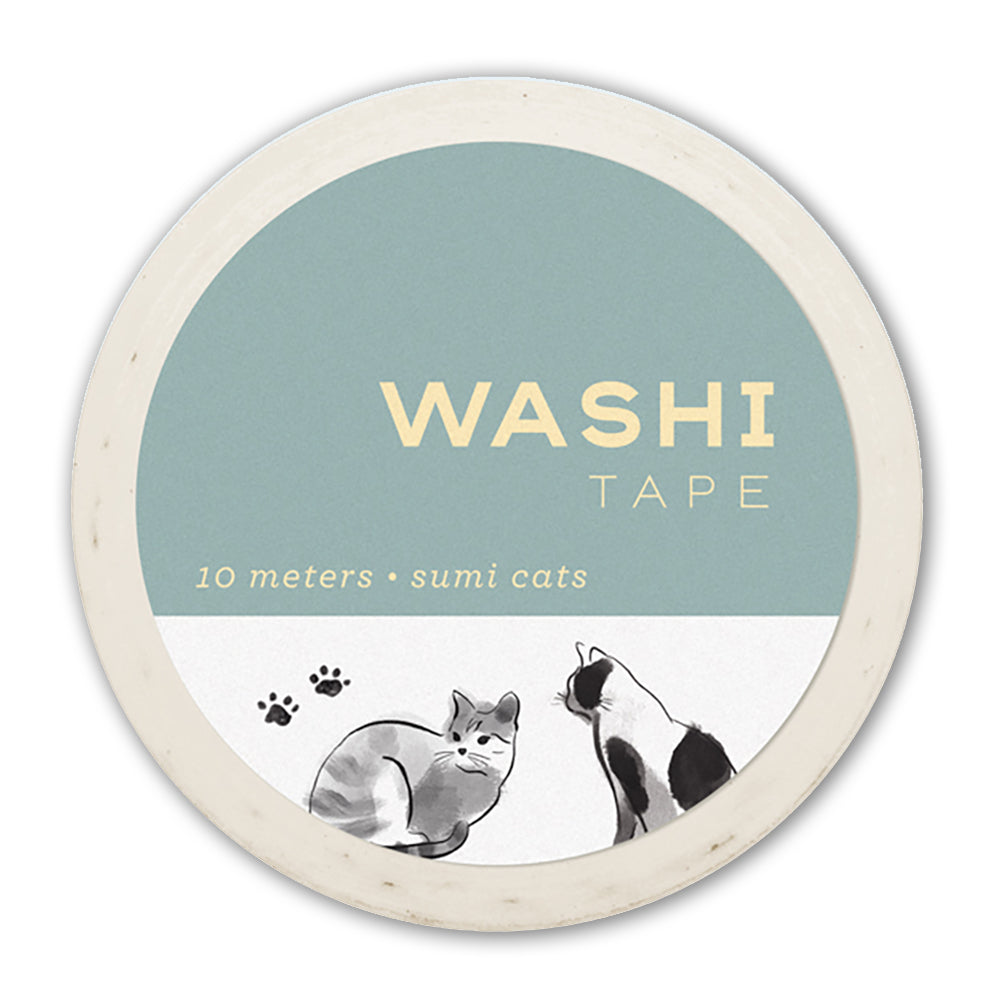 Sumi Cats Washi Tape Roll