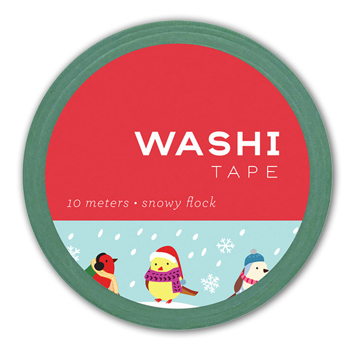 Snowy Flock Birds Washi Tape