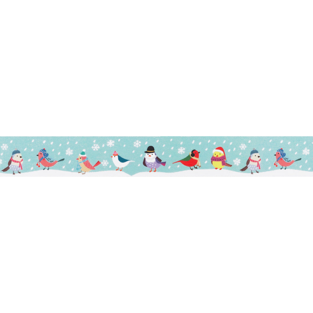 Snowy Flock Birds Washi Tape