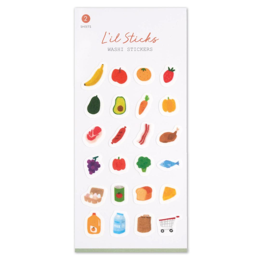 Grocery Market Little Sticks Washi Stickers