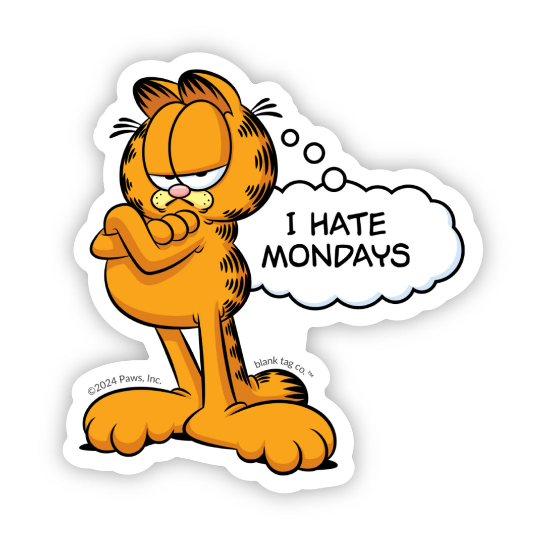 Garfield I Hate Mondays Vinyl Sticker Decal