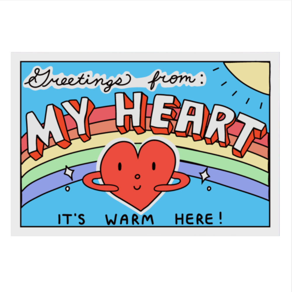 Greetings From My Heart Vinyl Sticker Decal