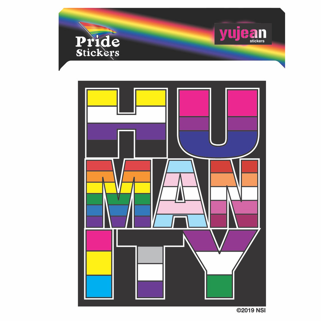 Humanity Rainbow Vinyl Sticker Decal