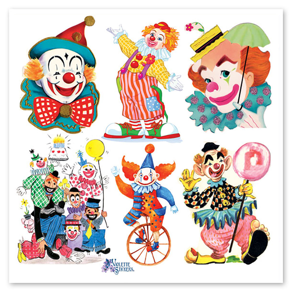 Bright Clowns Stickers – Sticker Planet