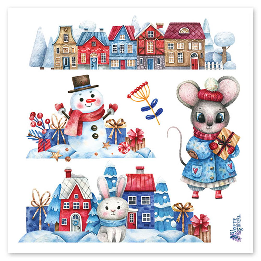 Winter Mouse Stickers 