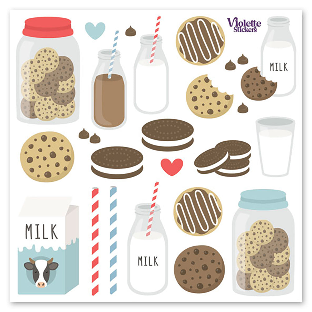 Cooies Box Sticker Milk & Cookies Stickers – Sticker Planet