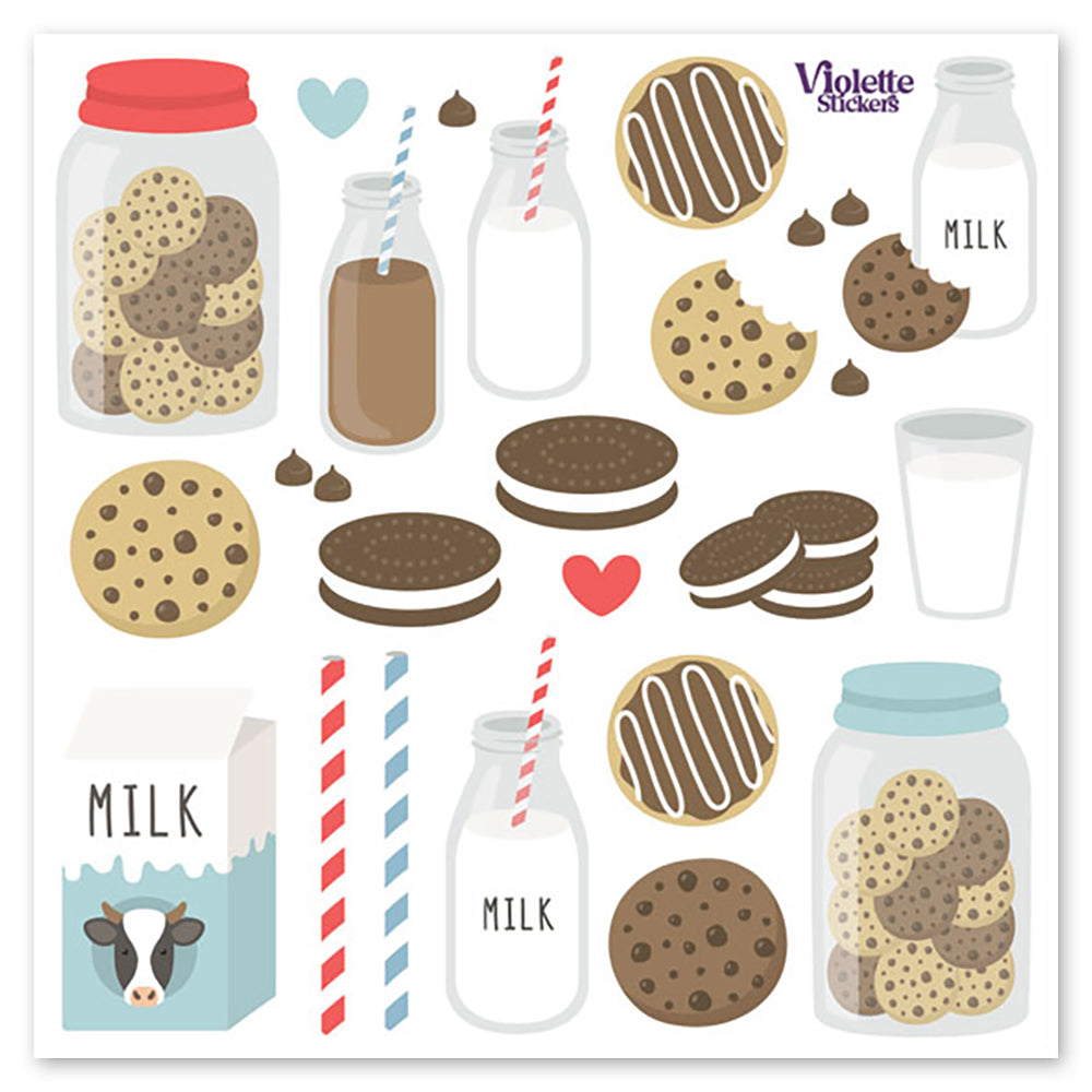 Milk and Cookies Stickers