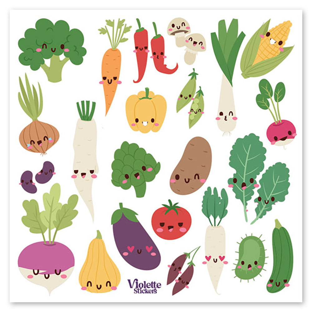 Veggie Party Stickers